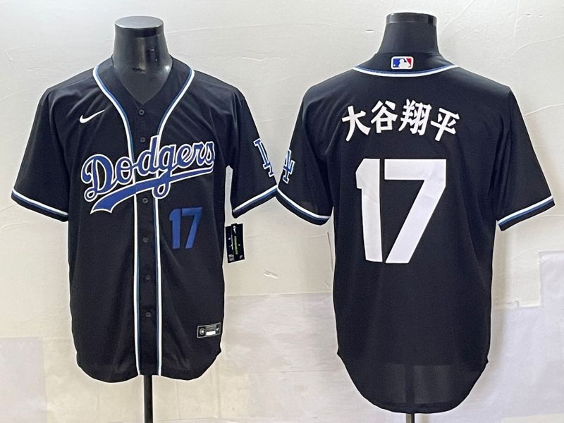 Men 2025 Los Angeles Dodgers #17 Ohtani Black Three generations Fashion Nike MLB Jersey style 7042->los angeles dodgers->MLB Jersey